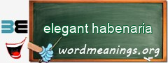 WordMeaning blackboard for elegant habenaria